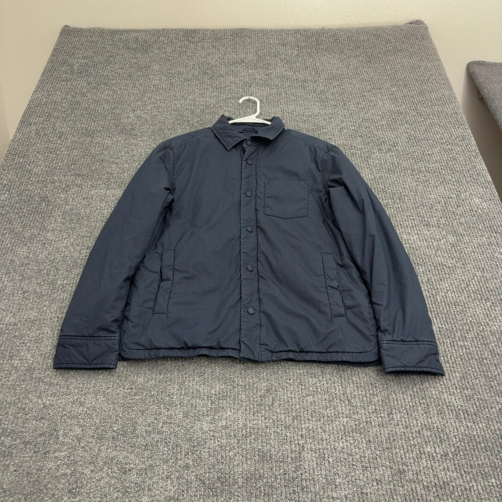Banana Republic Jacket Mens S Navy Blue Nylon Quilted Snap Front Casual Style